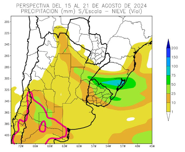 Lluvias, clima, área agrícola