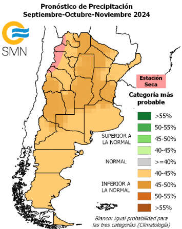 Pronóstico, clima, primavera, 2024