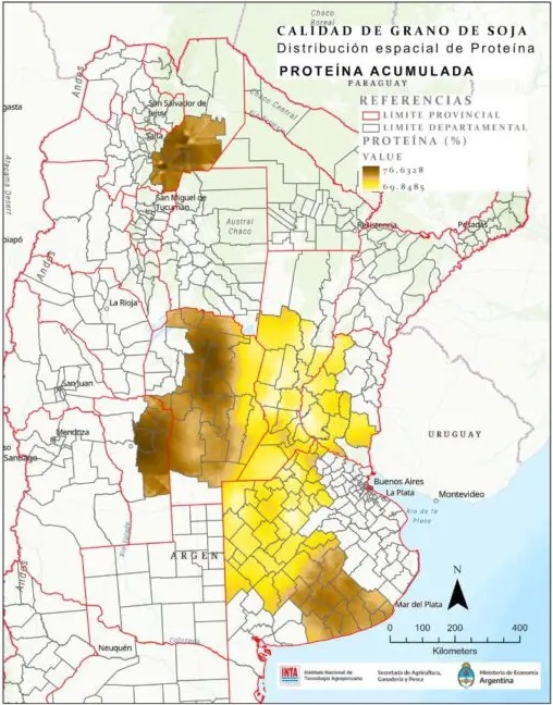 Soja, mapa, argentina