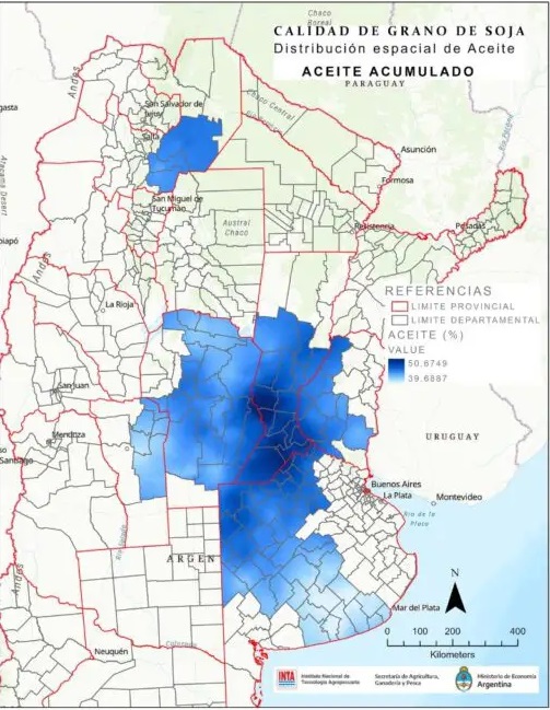 Soja, mapa, argentina