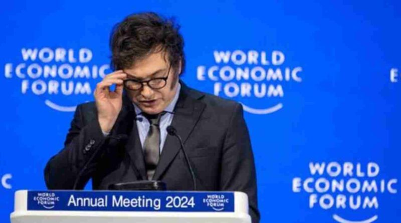 Javier Milei, Foro de Davos, retenciones