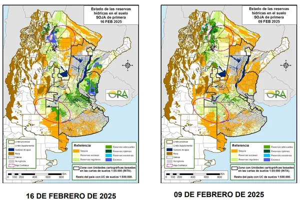 Soja, lluvias