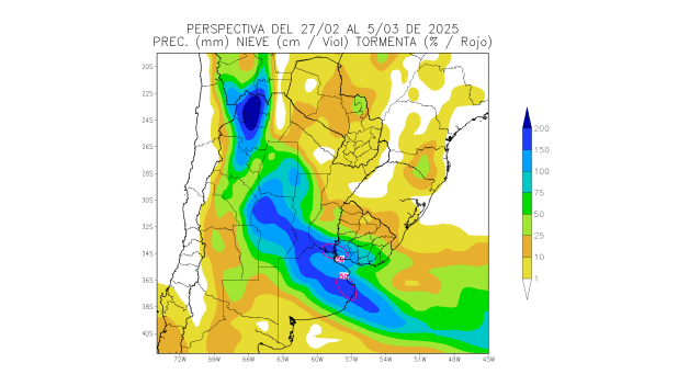 Lluvias, zona núcleo