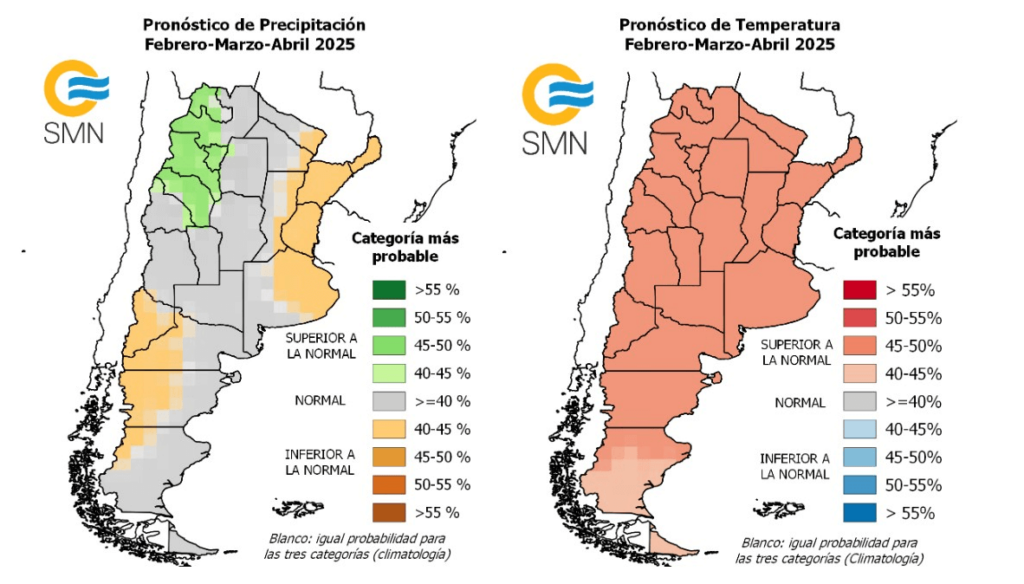 Clima, lluvias, verano 2025, cosecha